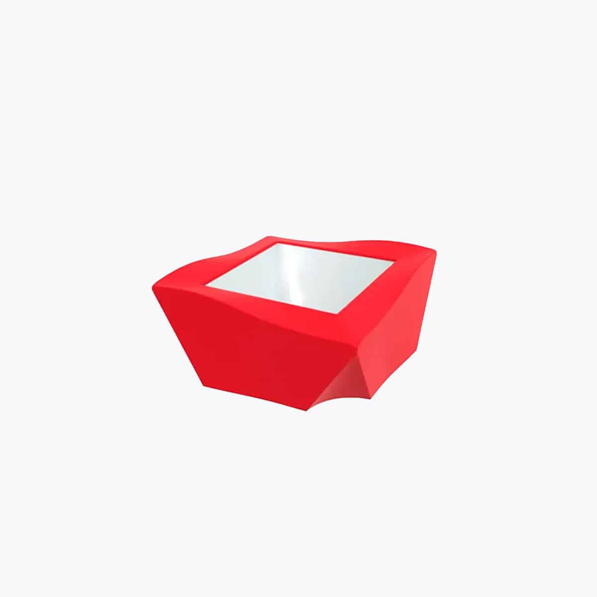 Location Table basse KAMI rouge et blanche En extérieur