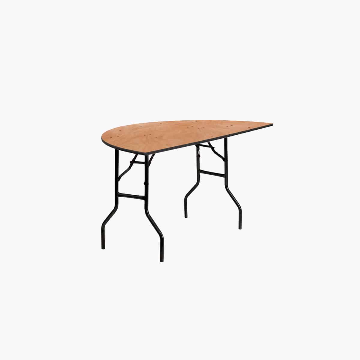 Location Table bois demi-ronde Tables