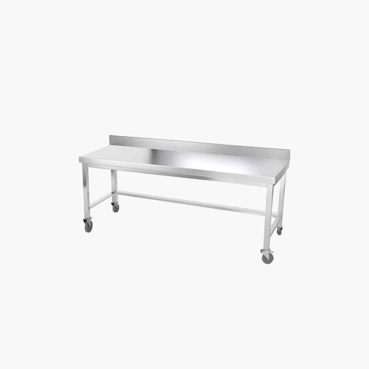 Location Table Inox sur roulette Divers office
