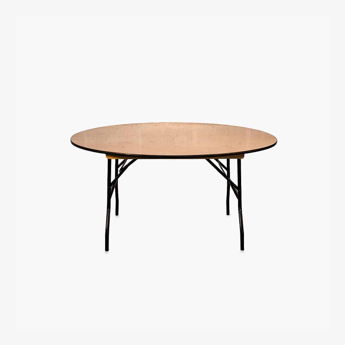 Location Table ronde en bois diam. 152 cm Tables