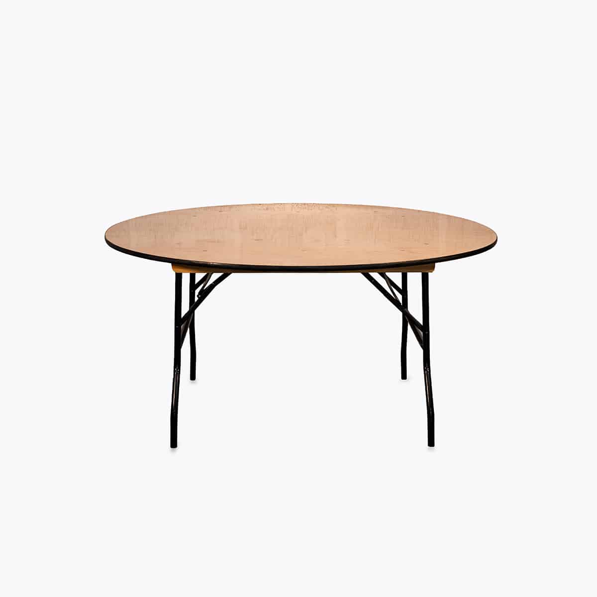 Location Table ronde en bois diam. 183 cm Tables