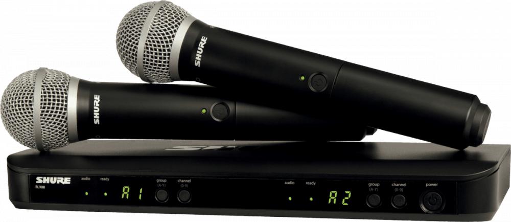 Location SHURE 2 PG58-M17 BLX288E Wireless 662 à 686 MHz Micros HF